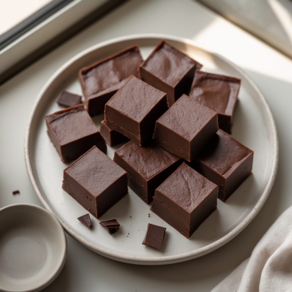 Martha Stewart-Inspired 5-Minute Fudge ready to serve