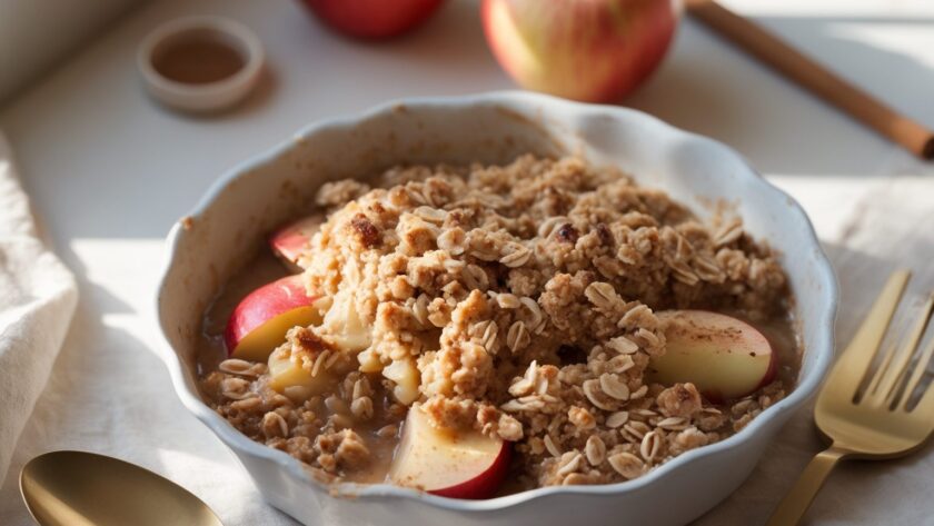 Martha Stewart-Inspired Apple Crisp ready to serve