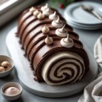 Martha Stewart-Inspired Bûche de Noël ready to serve