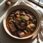 Martha Stewart-Inspired Beef Bourguignon ready to serve