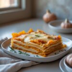 Close-up of Martha Stewart-Inspired Butternut Squash Lasagna showing its texture