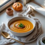 Martha Stewart-Inspired Butternut Squash Soup ready to serve