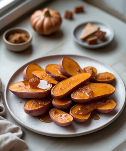 Martha Stewart-Inspired Candied Sweet Potatoes ready to serve