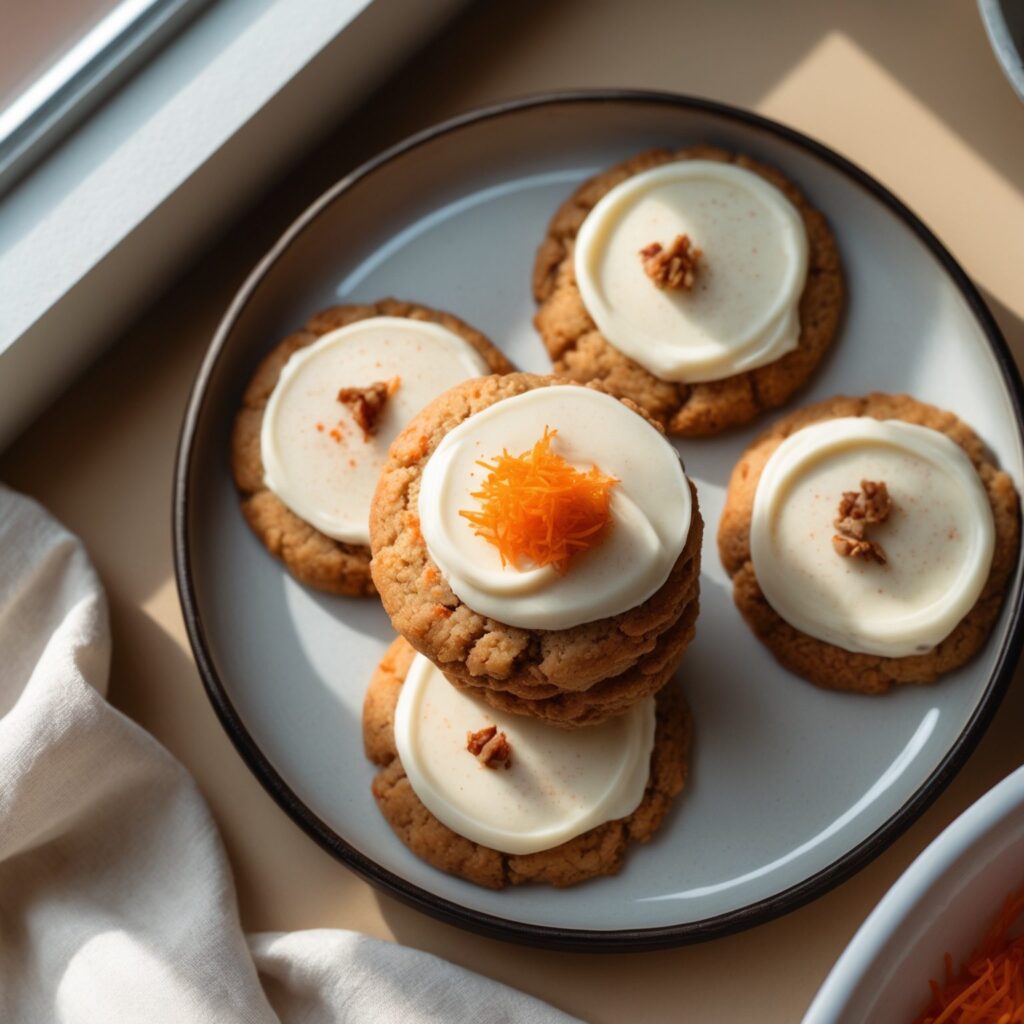 Martha Stewart-Inspired Carrot Cake Cookies ready to serve
