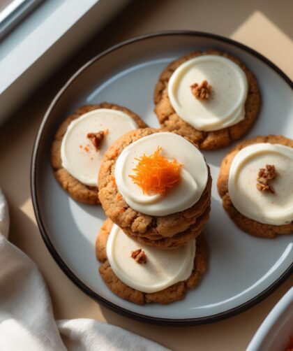 Martha Stewart-Inspired Carrot Cake Cookies ready to serve