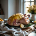 Close-up of Martha Stewart-Inspired Cheesecloth Turkey showing its texture