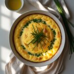 Martha Stewart-Inspired Corn Pudding with Chives ready to serve