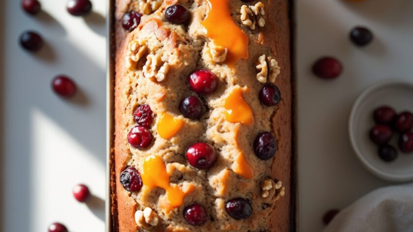 Martha Stewart-Inspired Cranberry Bread ready to serve
