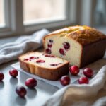 Close-up of Martha Stewart-Inspired Cranberry Bread showing its texture