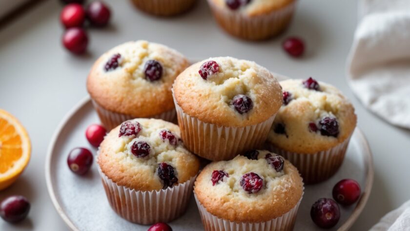 Martha Stewart-Inspired Cranberry Muffins ready to serve