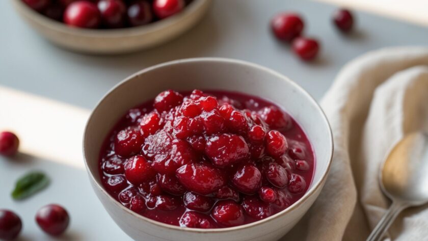 Martha Stewart-Inspired Cranberry Relish ready to serve