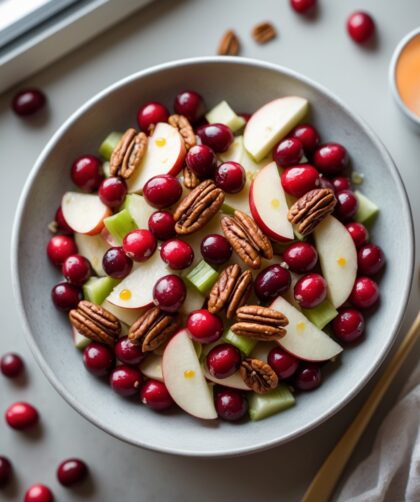 Martha Stewart-Inspired Cranberry Salad ready to serve