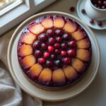 Martha Stewart-Inspired Cranberry Upside-Down Cake ready to serve