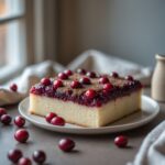 Close-up of Martha Stewart-Inspired Cranberry Upside-Down Cake showing its texture