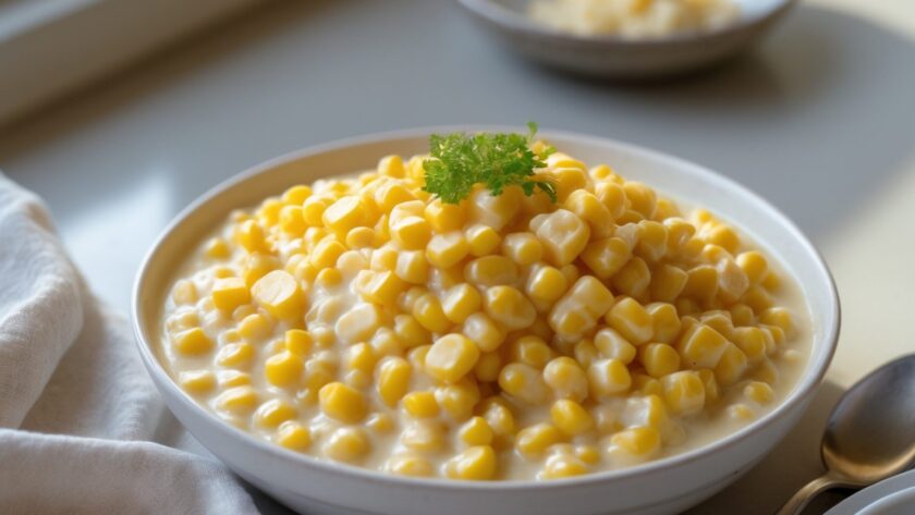 Martha Stewart-Inspired Creamed Corn ready to serve