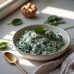 Martha Stewart-Inspired Creamed Spinach ready to serve