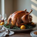 Close-up of Martha Stewart-Inspired Dry Brine Turkey showing its texture