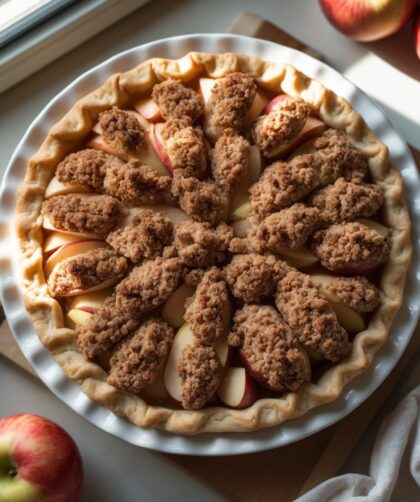 Martha Stewart-Inspired Dutch Apple Pie ready to serve
