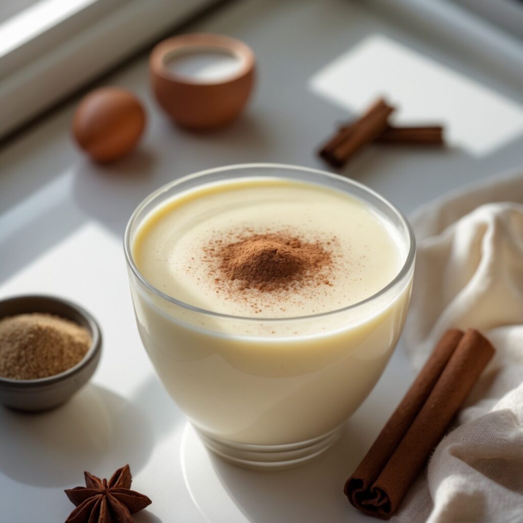 Martha Stewart-Inspired Eggnog ready to serve