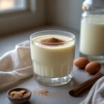 Close-up of Martha Stewart-Inspired Eggnog showing its texture