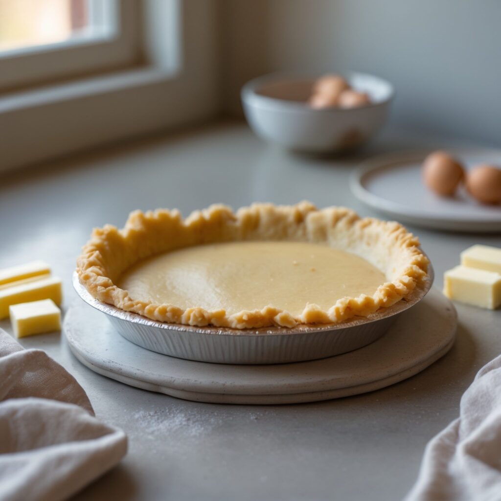 Close-up of Martha Stewart-Inspired Flaky All-Butter Pie Crust showing its texture