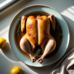 Martha Stewart-Inspired Flat Roast Chicken ready to serve