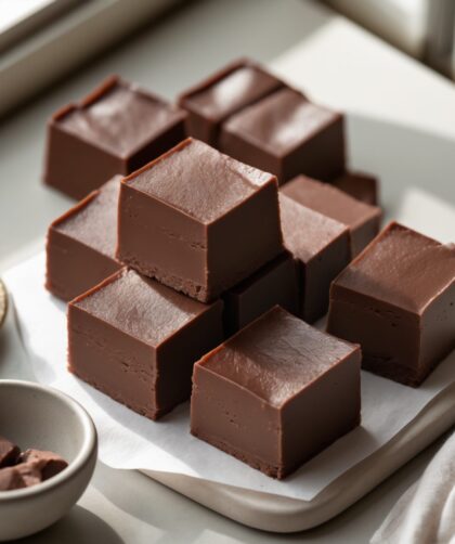 Martha Stewart-Inspired Fudge ready to serve