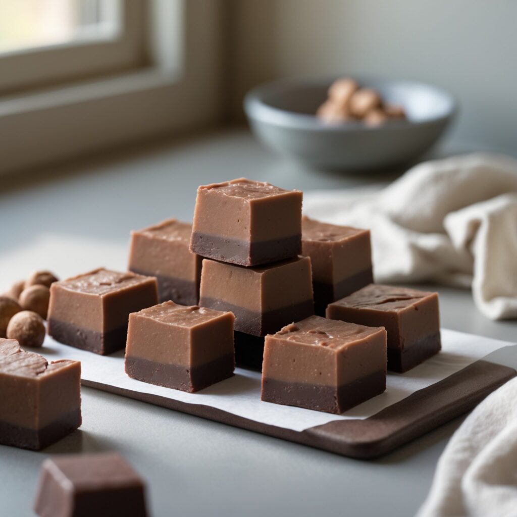Close-up of Martha Stewart-Inspired Fudge showing its texture