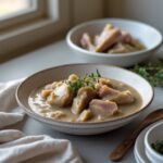 Close-up of Martha Stewart-Inspired Giblet Gravy showing its texture