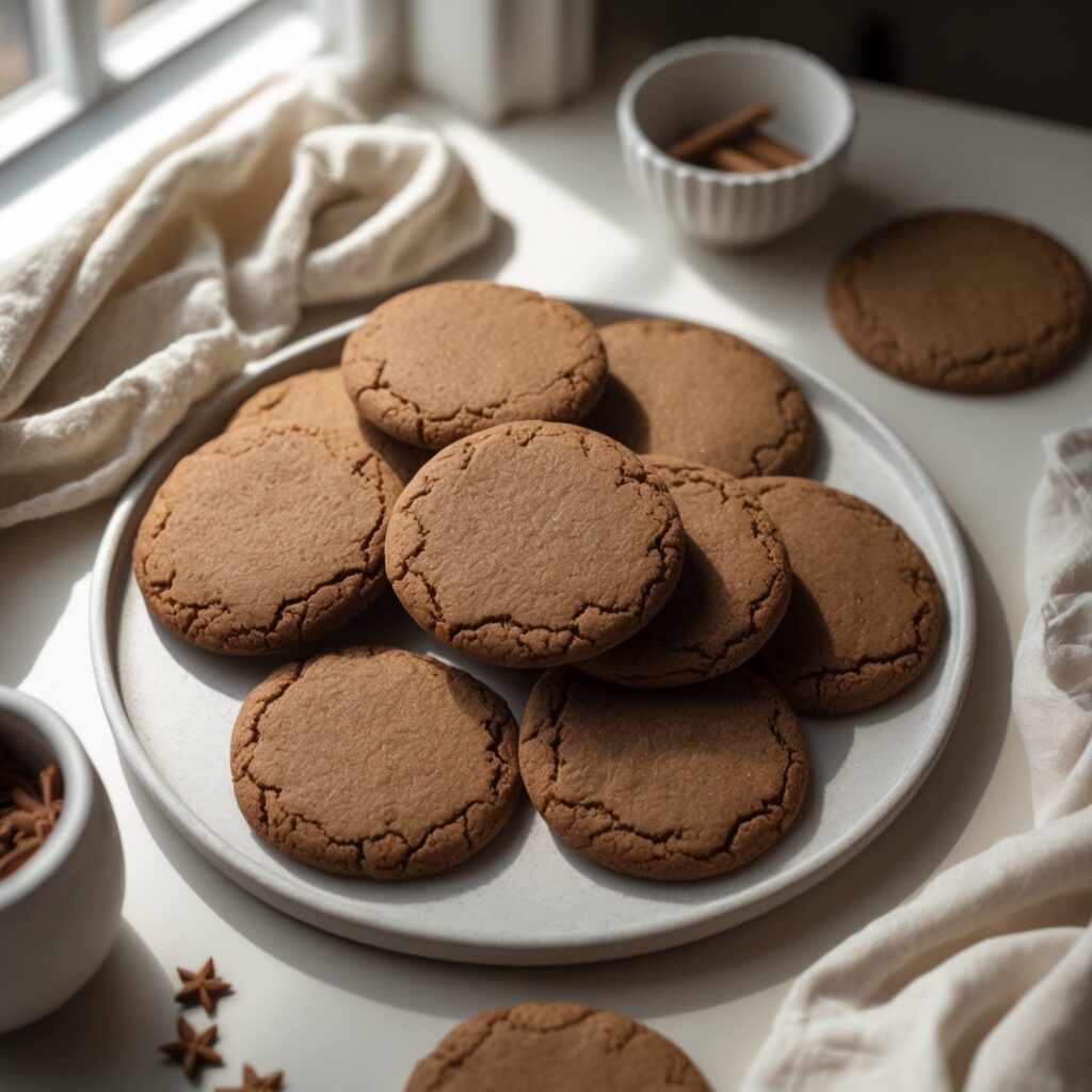 Martha Stewart-Inspired Gingerbread Cookies ready to serve