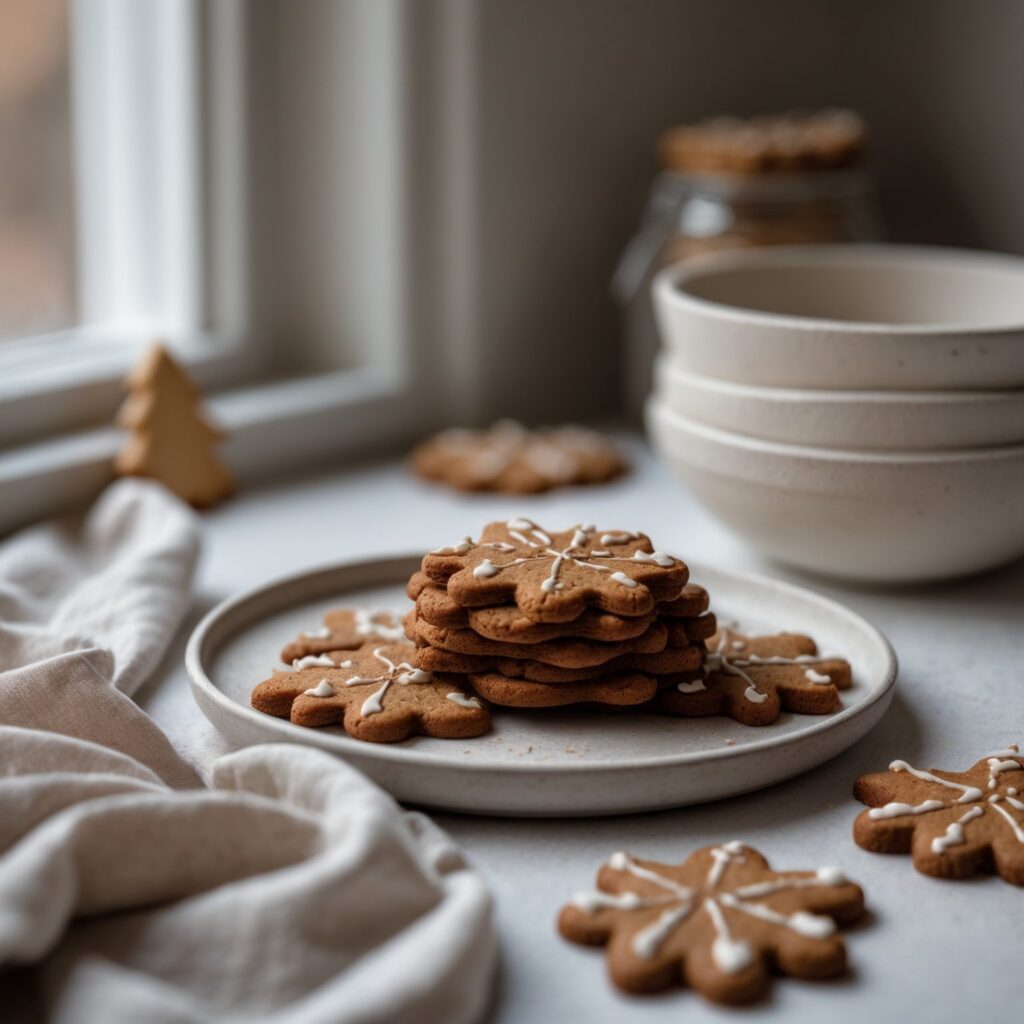 Close-up of Martha Stewart-Inspired Gingerbread Cookies showing its texture