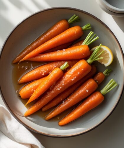 Martha Stewart-Inspired Glazed Carrots ready to serve