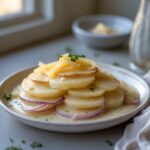 Close-up of Martha Stewart-Inspired Gruyère Scalloped Potatoes showing its texture