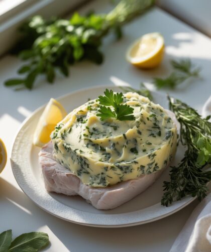 Martha Stewart-Inspired Herb Butter for Turkey ready to serve
