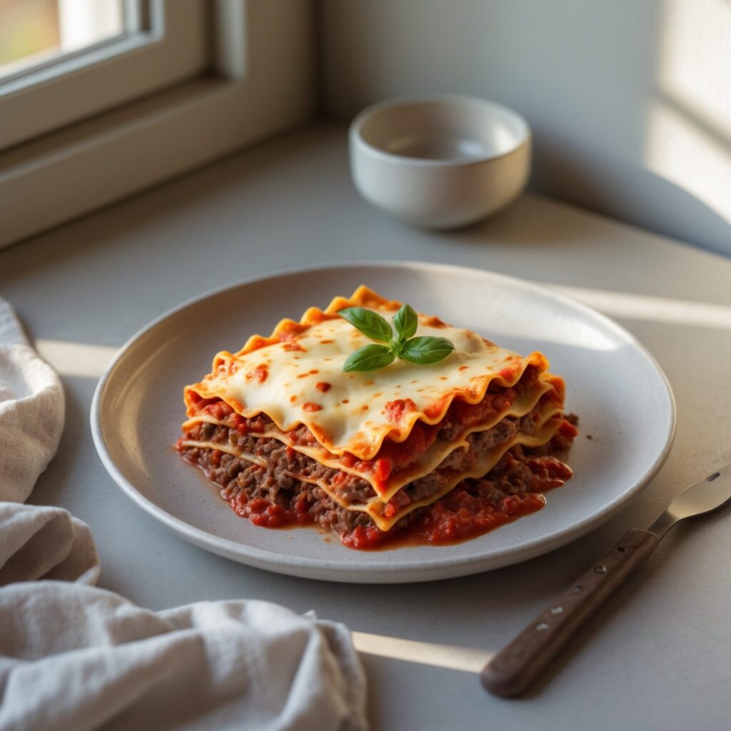 Martha Stewart-Inspired Lasagna ready to serve