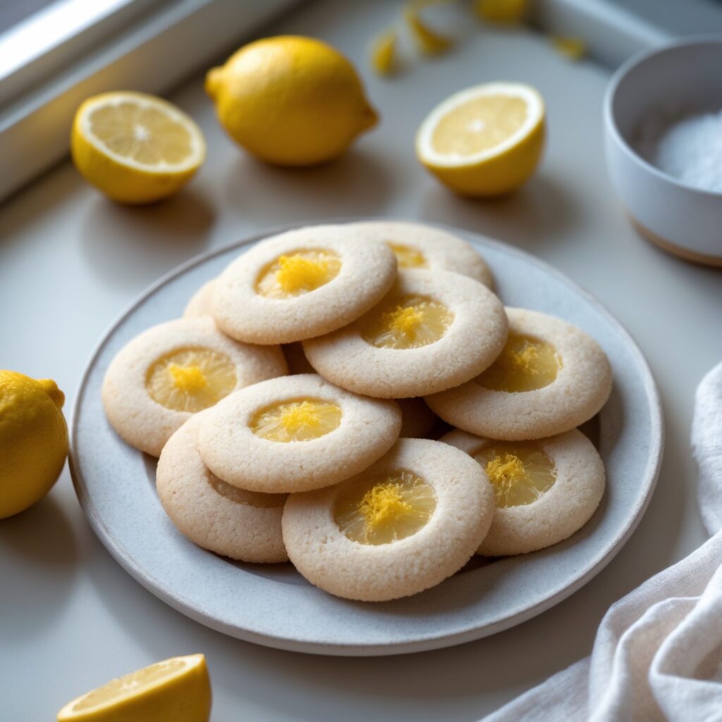 Martha Stewart-Inspired Lemon Sugar Cookies ready to serve