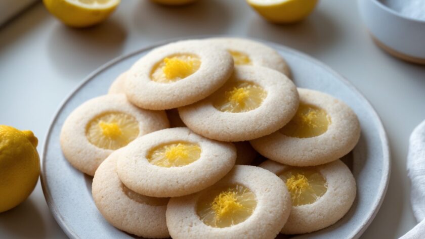 Martha Stewart-Inspired Lemon Sugar Cookies ready to serve