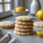 Close-up of Martha Stewart-Inspired Lemon Sugar Cookies showing its texture