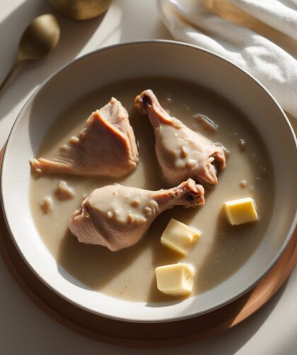 Martha Stewart-Inspired Make-Ahead Turkey Gravy ready to serve