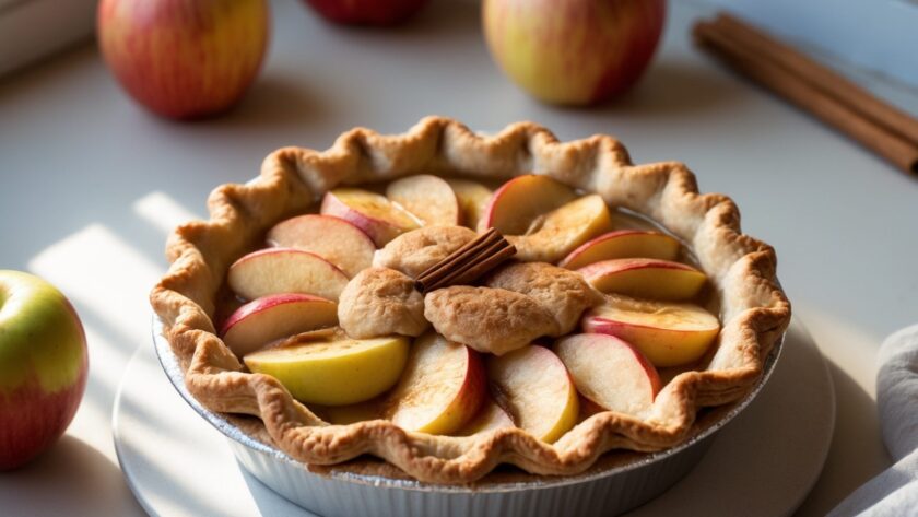 Martha Stewart-Inspired Mile-High Apple Pie ready to serve