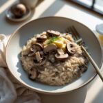 Martha Stewart-Inspired Mushroom Risotto ready to serve
