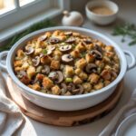 Martha Stewart-Inspired Mushroom Stuffing ready to serve