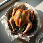 Martha Stewart-Inspired Parchment Paper Turkey ready to serve