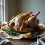 Close-up of Martha Stewart-Inspired Parchment Paper Turkey showing its texture