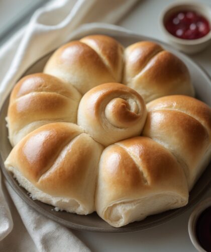 Martha Stewart-Inspired Parker House Rolls ready to serve