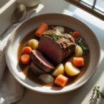 Martha Stewart-Inspired Pot Roast ready to serve