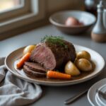 Close-up of Martha Stewart-Inspired Pot Roast showing its texture