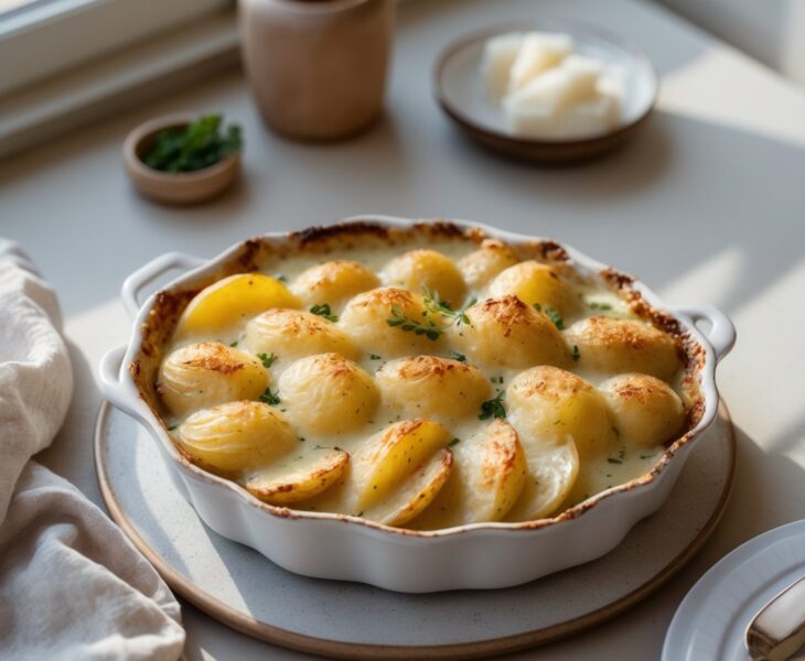 Martha Stewart-Inspired Potatoes Au Gratin ready to serve