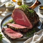 Martha Stewart-Inspired Prime Rib ready to serve