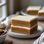 Close-up of Martha Stewart-Inspired Pumpkin Bars showing its texture